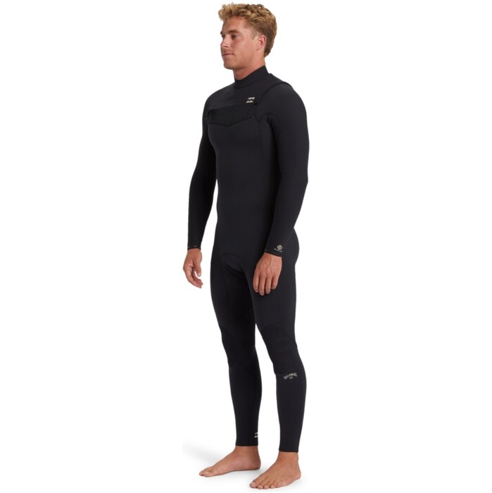 2024 Billabong Mens Revolution Natural 3/2mm Chest Zip Wetsuit ABYW100266 - Black